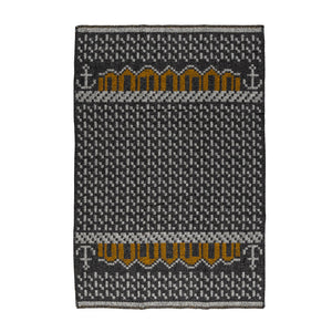 Jacquard Woven Blanket - 100% Wool - Skaftö (130x90cm)