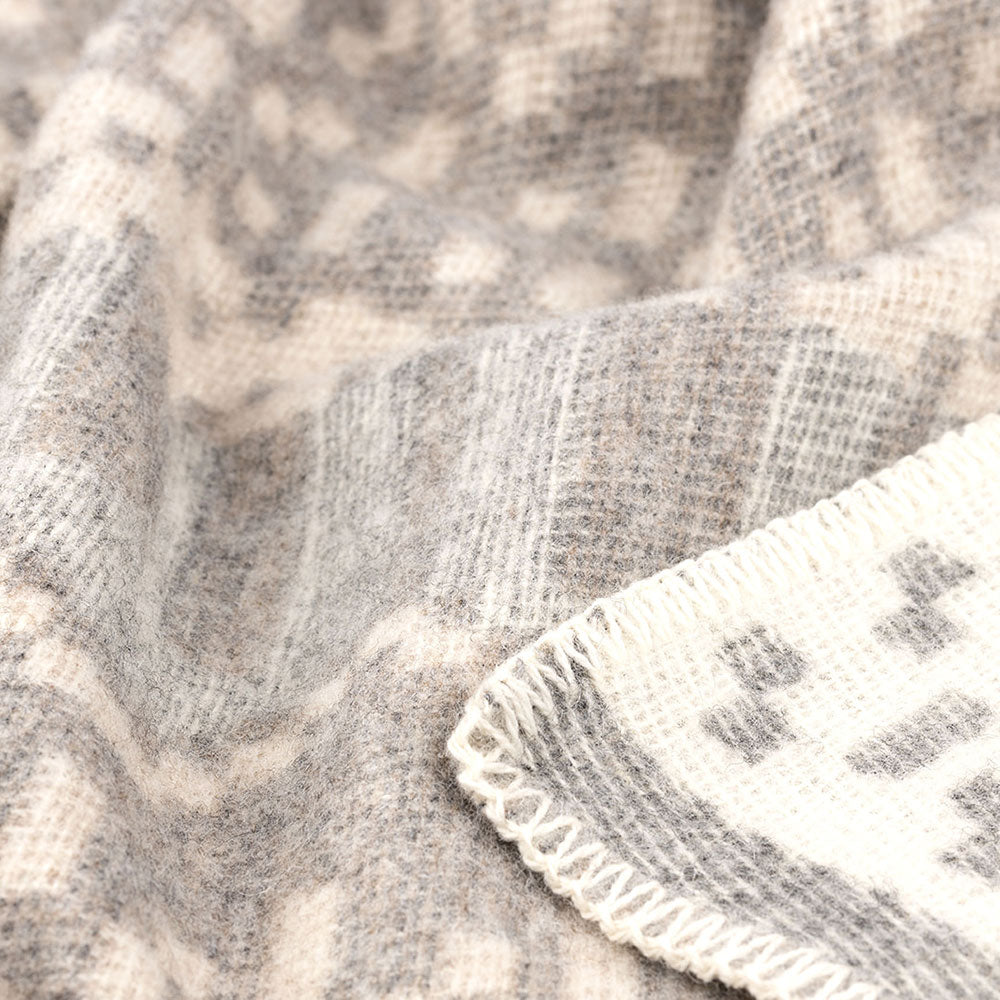 Jacquard Woven Blanket - 100% Wool - Skaftö (130x90cm)