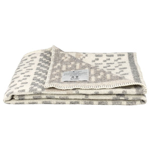 Jacquard Woven Blanket - 100% Wool - Skaftö (130x90cm)