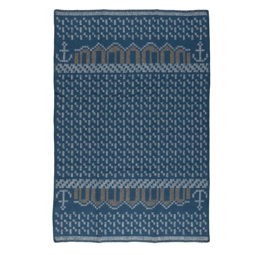 Jacquard Woven Blanket - 100% Wool - Skaftö (130x90cm)