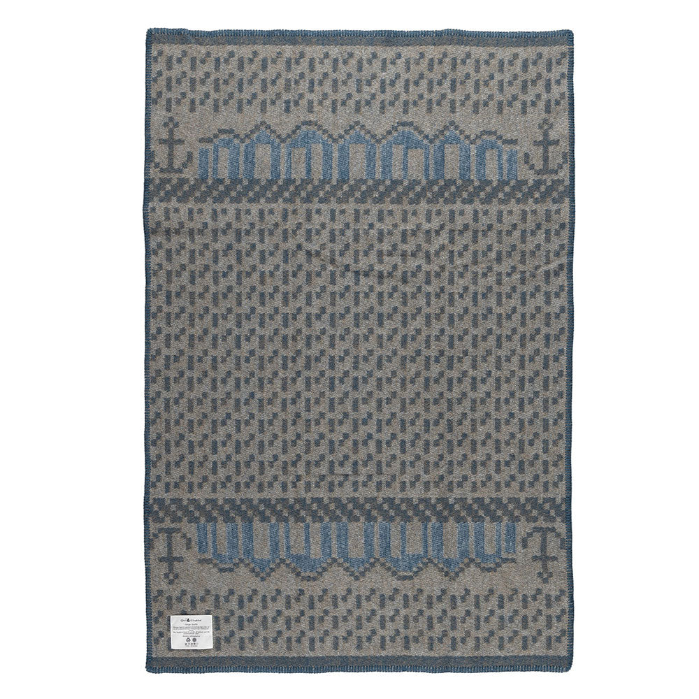 Jacquard Woven Blanket - 100% Wool - Skaftö (130x90cm)