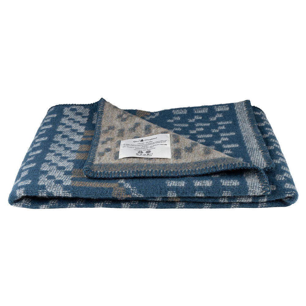 Jacquard Woven Blanket - 100% Wool - Skaftö (130x90cm)