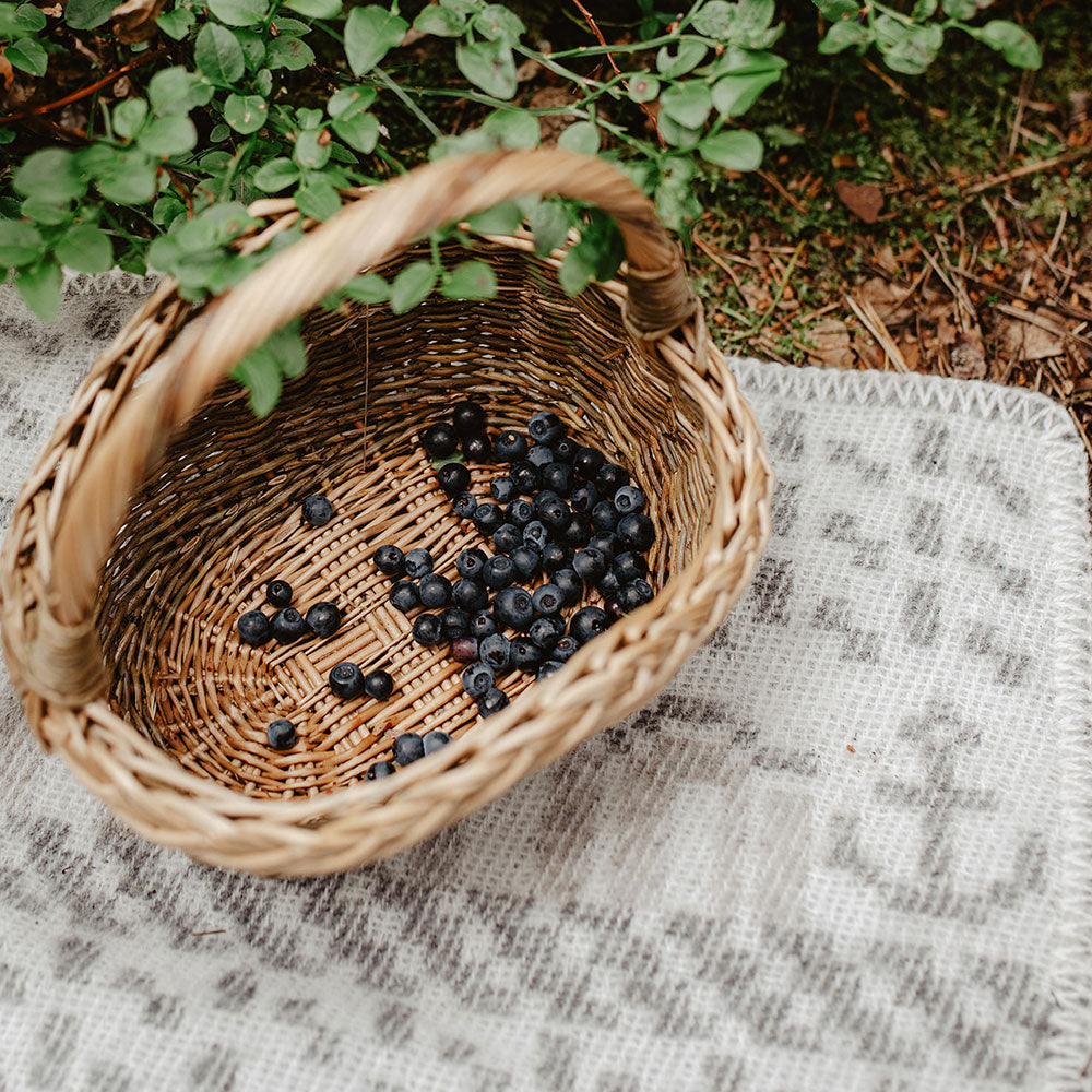 Jacquard Woven Blanket - 100% Wool - Skaftö (130x90cm)