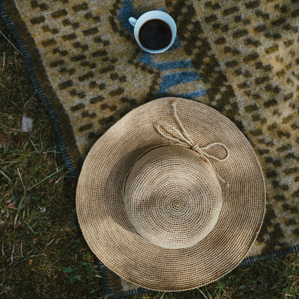 Jacquard Woven Blanket - 100% Wool - Skaftö (130x90cm)