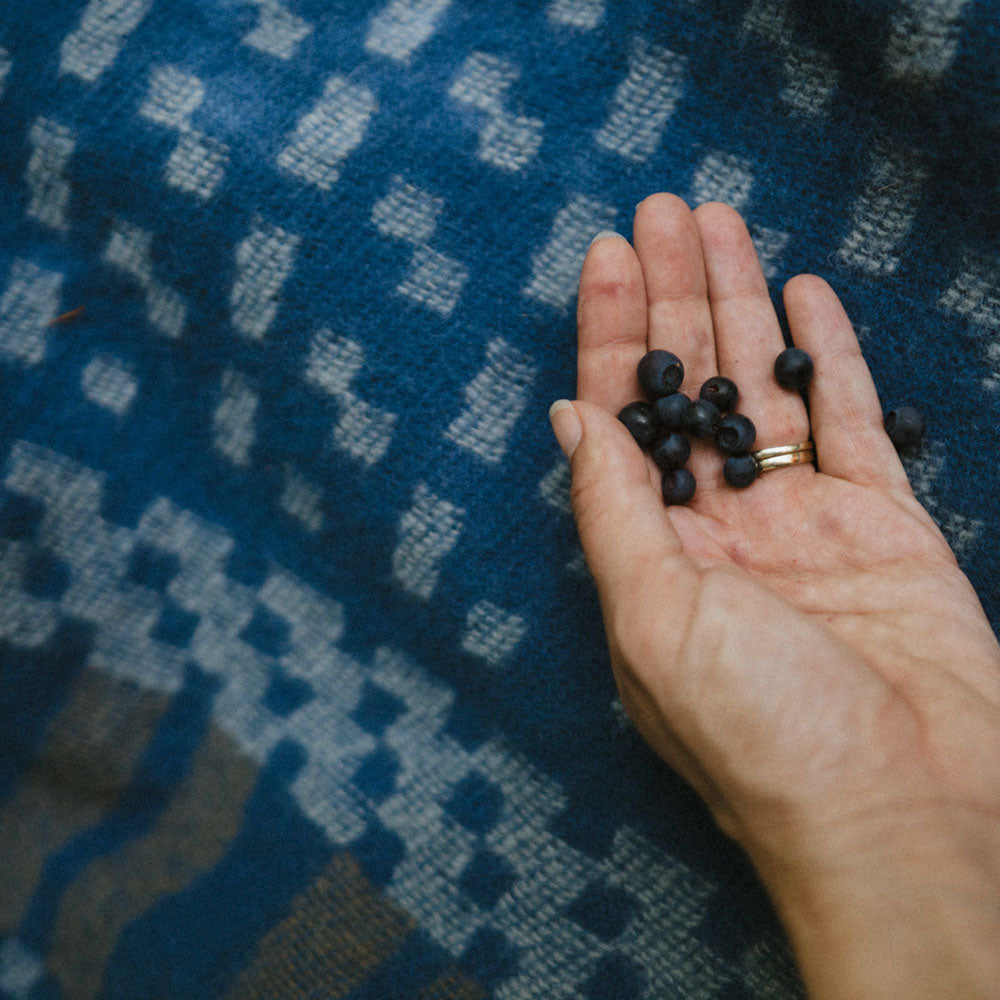 Jacquard Woven Blanket - 100% Wool - Skaftö (130x90cm)