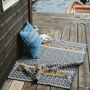 Jacquard Woven Blanket - 100% Wool - Skaftö (130x90cm)