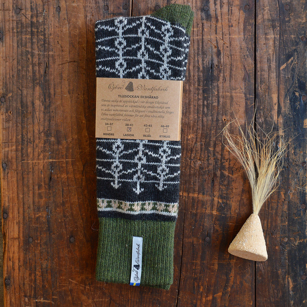 Long Woollen Rag Socks - Recycled Lambswool - Ekshärad (Adults 38-41)