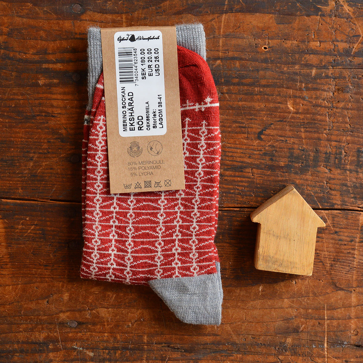 Jacquard Knit Socks - Merino Wool - Ekshärad (Adults 38-45)