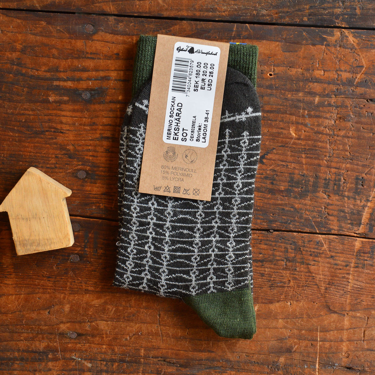 Jacquard Knit Socks - Merino Wool - Ekshärad (Adults 38-45)