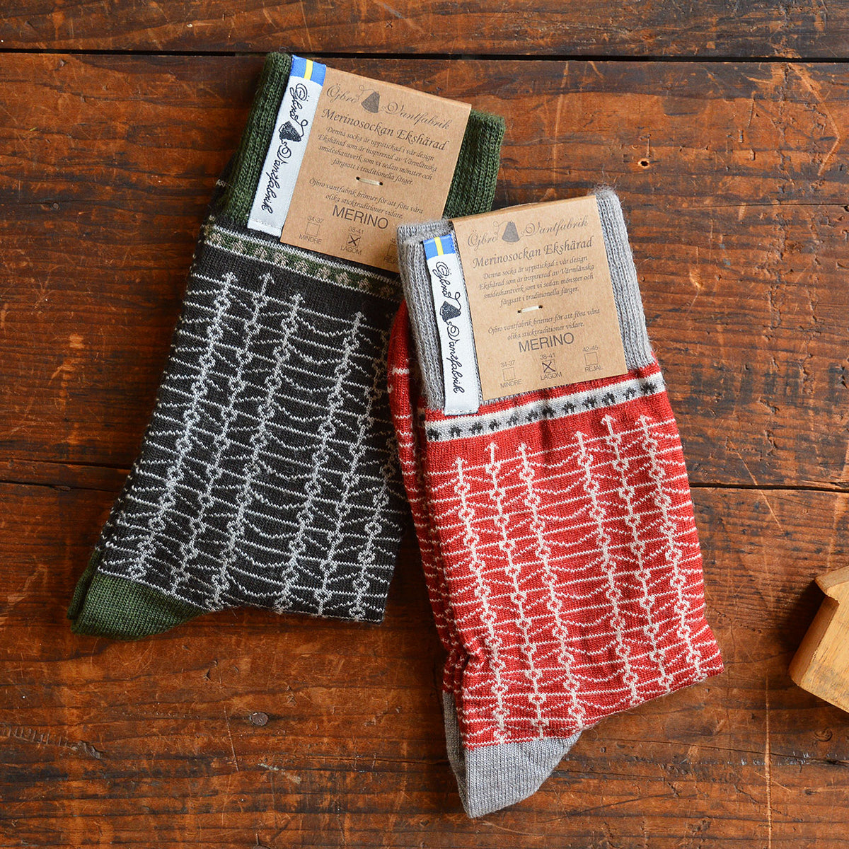 Jacquard Knit Socks - Merino Wool - Ekshärad (Adults 38-45)