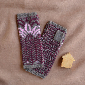 Jacquard Knit Hand Warmers - 100% Merino - Fager (Adults)