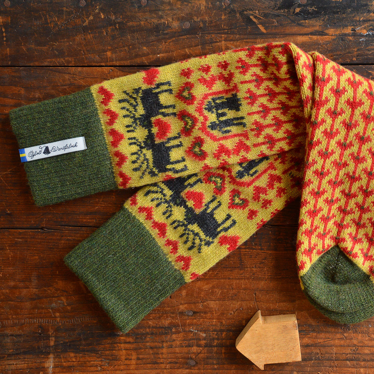 Long Woollen Rag Socks - Recycled Lambswool - Fästfolk (Adults 38-41)