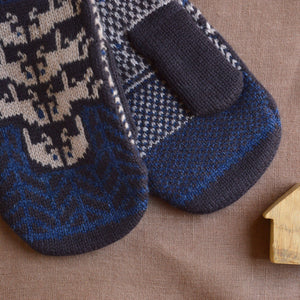 Double Wool Mittens - 100% Merino - Gotland Brown (Adults)