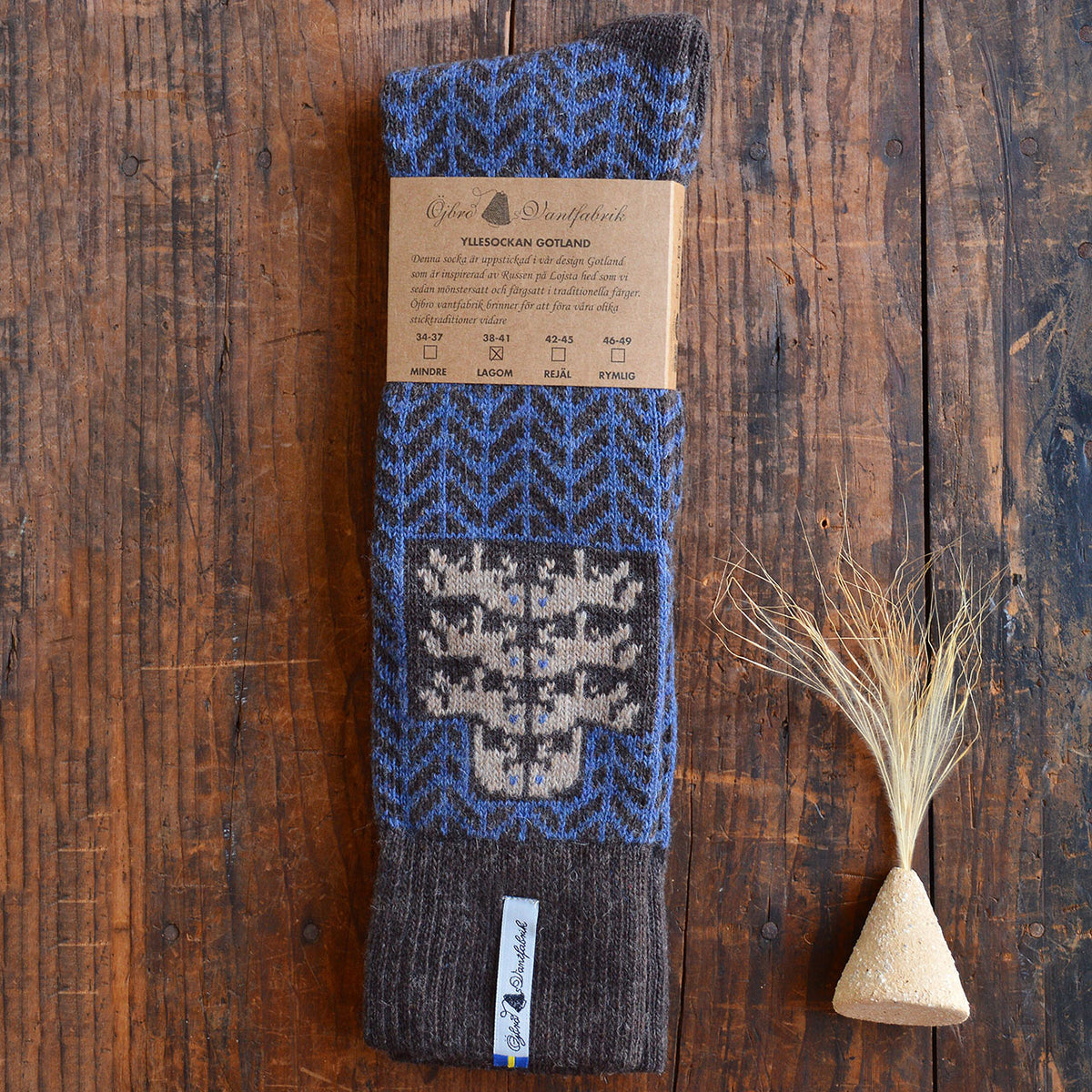 Long Woollen Rag Socks - Recycled Lambswool - Gotland (Adults 38-41)