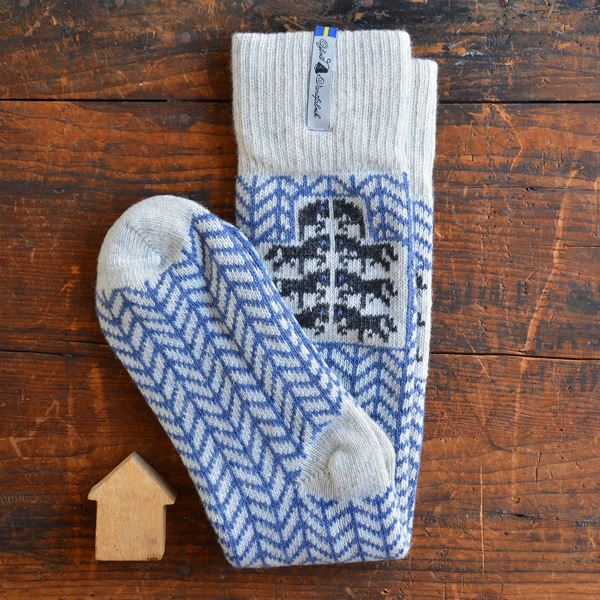 Long Woollen Rag Socks - Recycled Lambswool - Gotland (Adults 38-41)