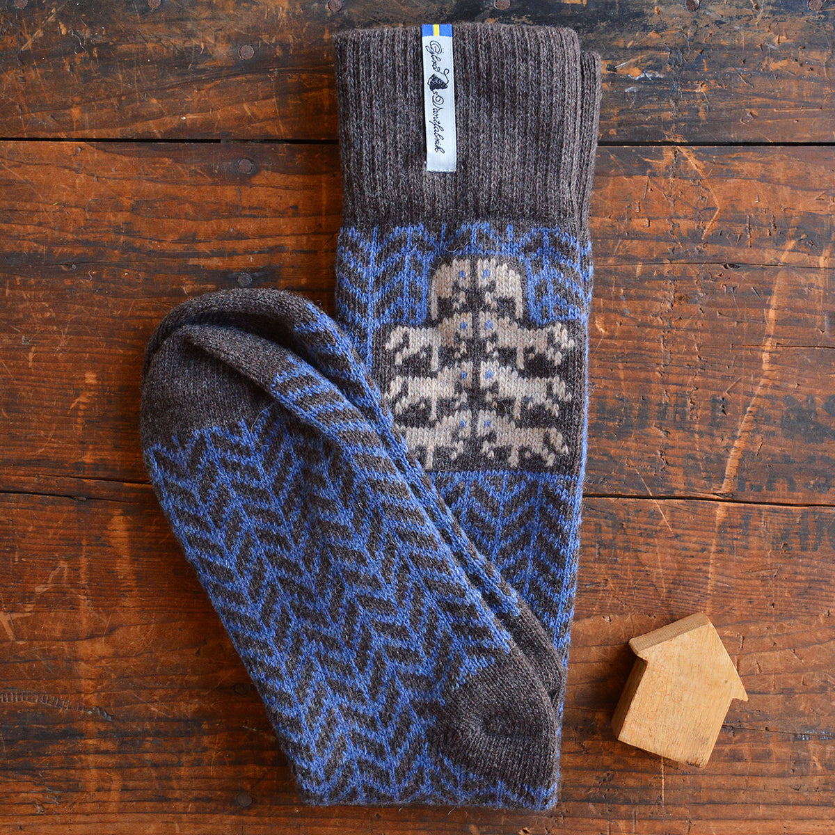 Long Woollen Rag Socks - Recycled Lambswool - Gotland (Adults 38-41)