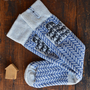 Long Woollen Rag Socks - Recycled Lambswool - Gotland (Adults 38-41)