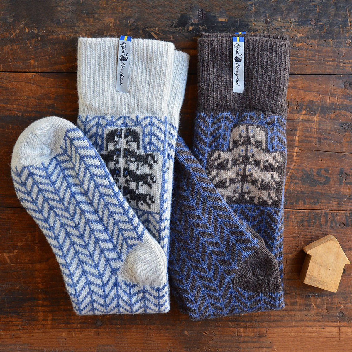 Long Woollen Rag Socks - Recycled Lambswool - Gotland (Adults 38-41)