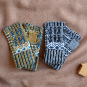 Jacquard Knit Hand Warmers - 100% Merino - Kören (Adults)