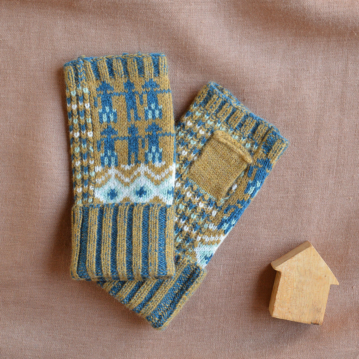 Jacquard Knit Hand Warmers - 100% Merino - Kören (Adults)