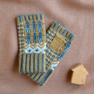 Jacquard Knit Hand Warmers - 100% Merino - Kören (Adults)