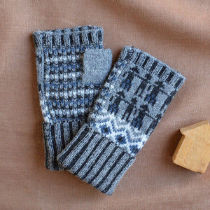 Jacquard Knit Hand Warmers - 100% Merino - Kören (Adults)