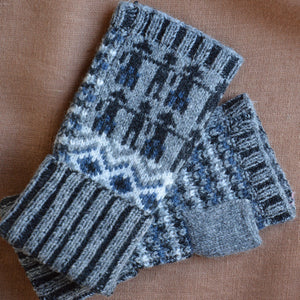 Jacquard Knit Hand Warmers - 100% Merino - Kören (Adults)