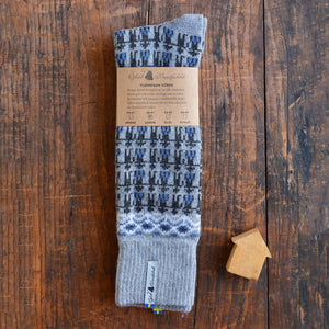 Long Woollen Rag Socks - Recycled Lambswool - Kören (Adults 38-41)