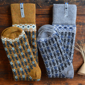 Long Woollen Rag Socks - Recycled Lambswool - Kören (Adults 38-41)