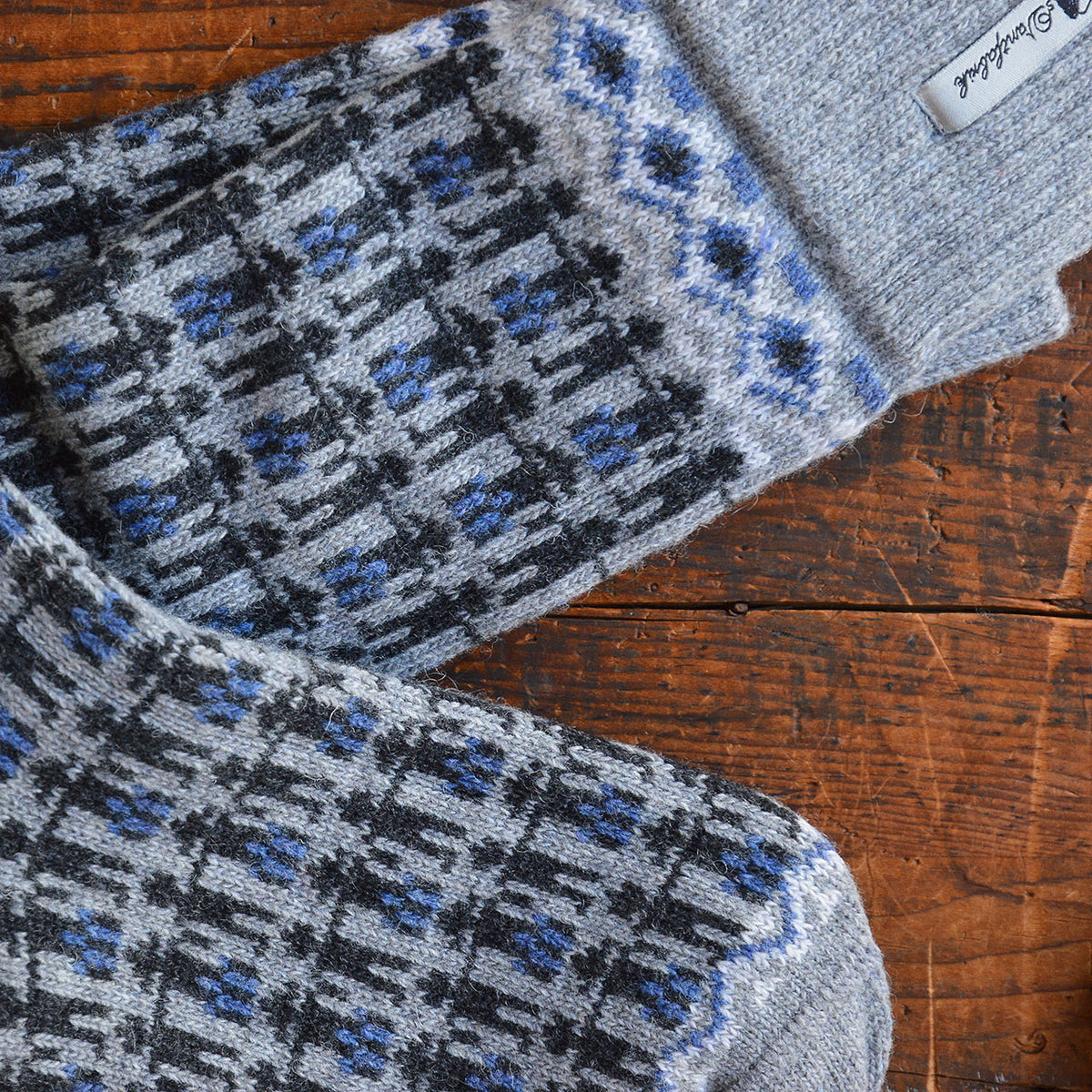 Long Woollen Rag Socks - Recycled Lambswool - Kören (Adults 38-41)