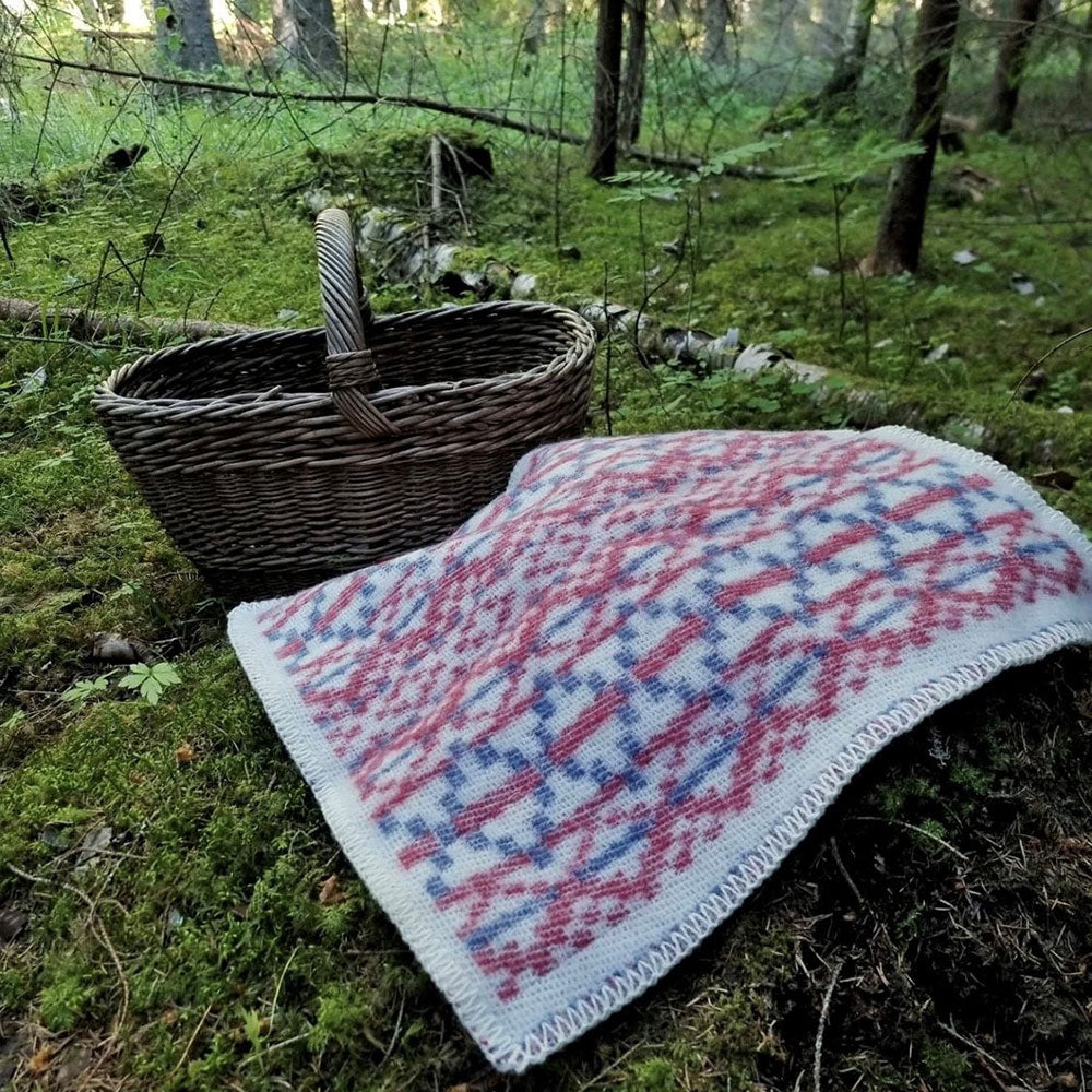 Jacquard Woven Seat Pad - 100% Wool - Lycksele (43x43cm)