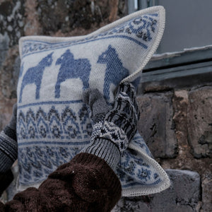 Jacquard Woven Cushion Cover - 100% Wool - Darlana (50x50cm)