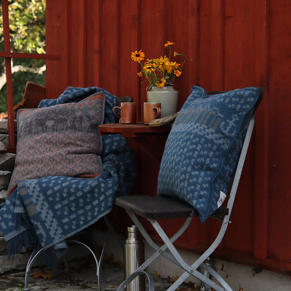 Jacquard Woven Cushion Cover - 100% Wool - Skaftö (50x50cm)