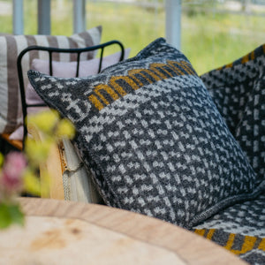 Jacquard Woven Cushion Cover - 100% Wool - Skaftö (50x50cm)
