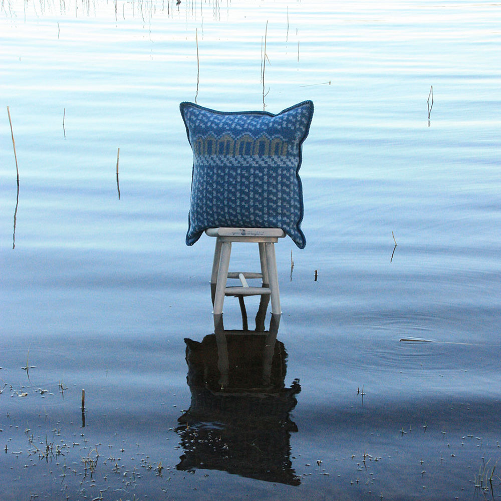 Jacquard Woven Cushion Cover - 100% Wool - Skaftö (50x50cm)