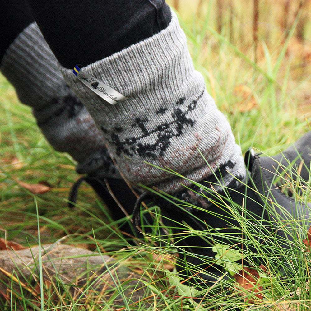 Long Woollen Rag Socks - Recycled Lambswool - Yggdrasil (Adults 38-41)