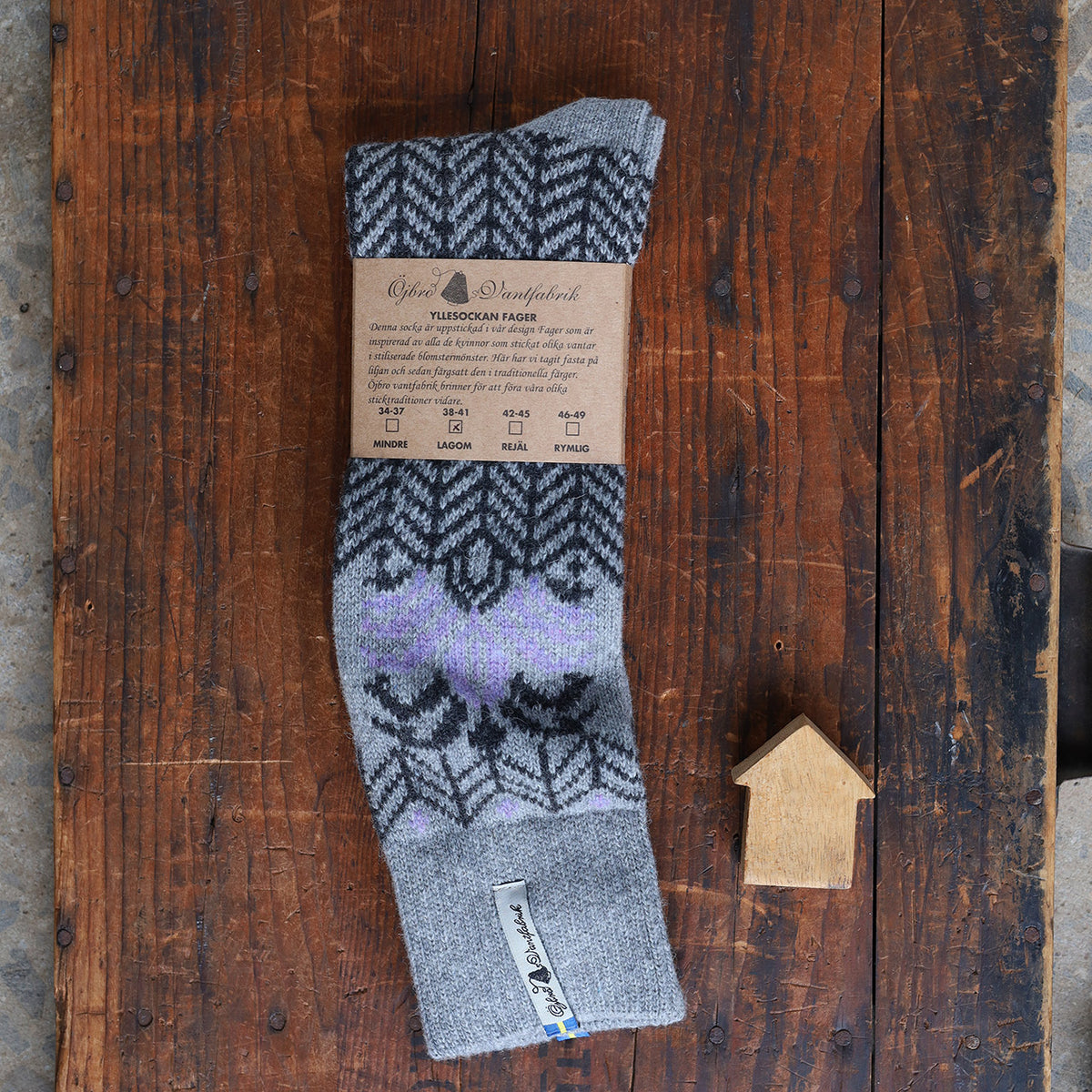Long Woollen Rag Socks - Recycled Lambswool - Fager (Adults 34-41)