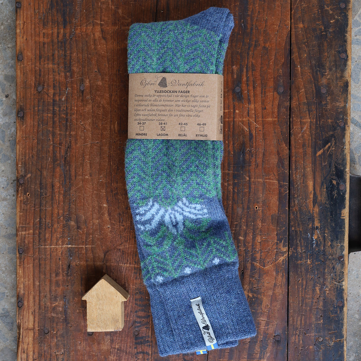Long Woollen Rag Socks - Recycled Lambswool - Fager (Adults 34-41)