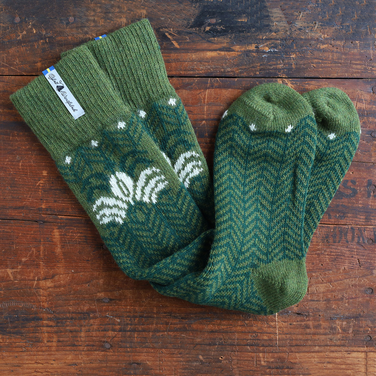 Long Woollen Rag Socks - Recycled Lambswool - Fager (Adults 34-41)