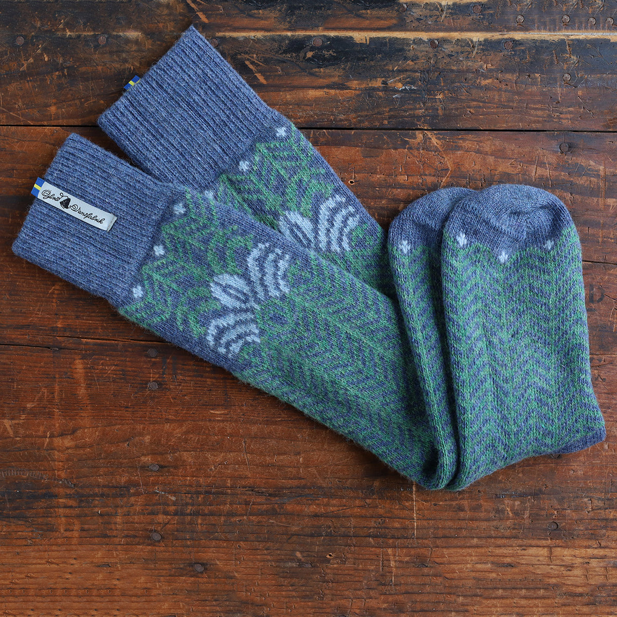 Long Woollen Rag Socks - Recycled Lambswool - Fager (Adults 34-41)