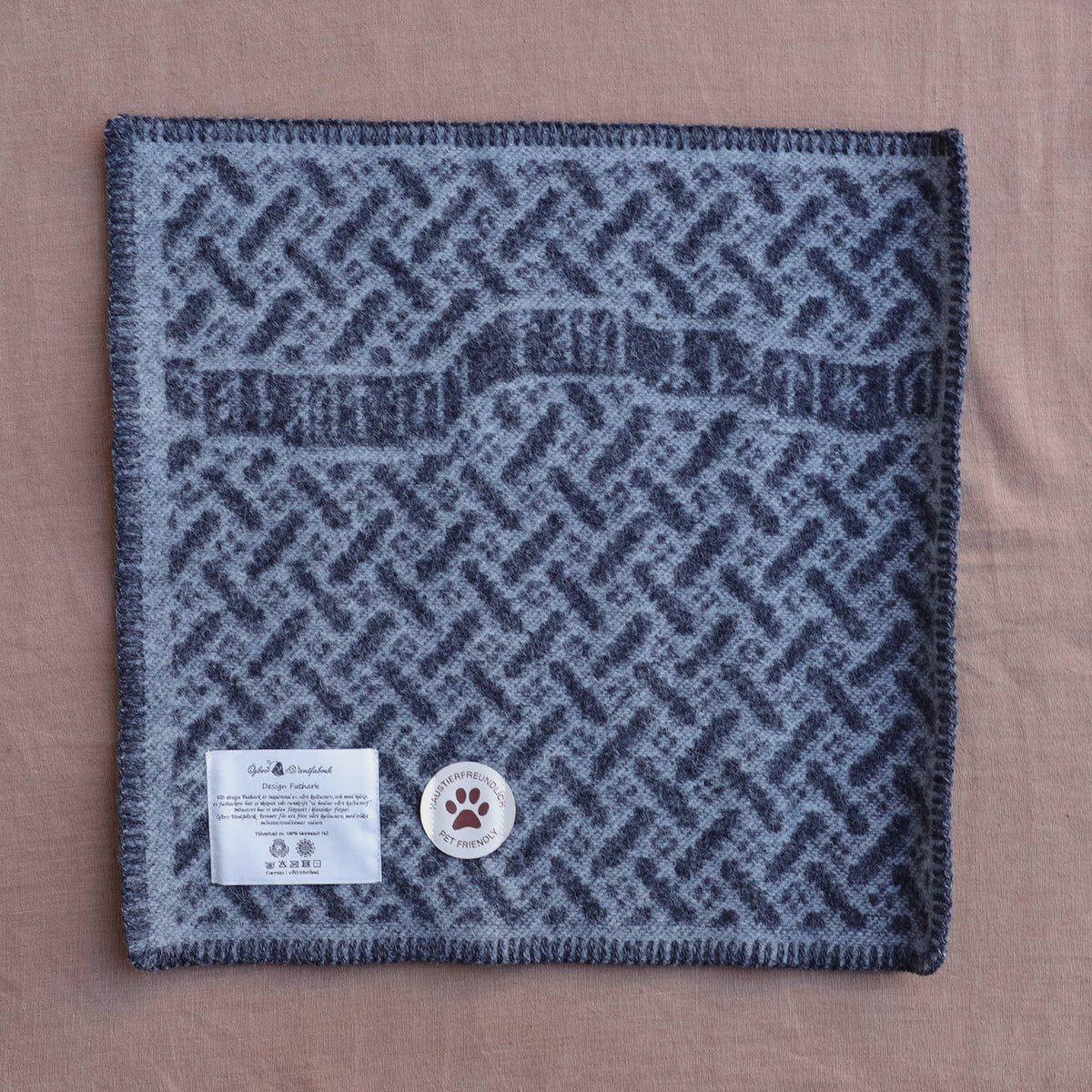 Jacquard Woven Seat Pad - 100% Wool - Futhark (43x43cm)