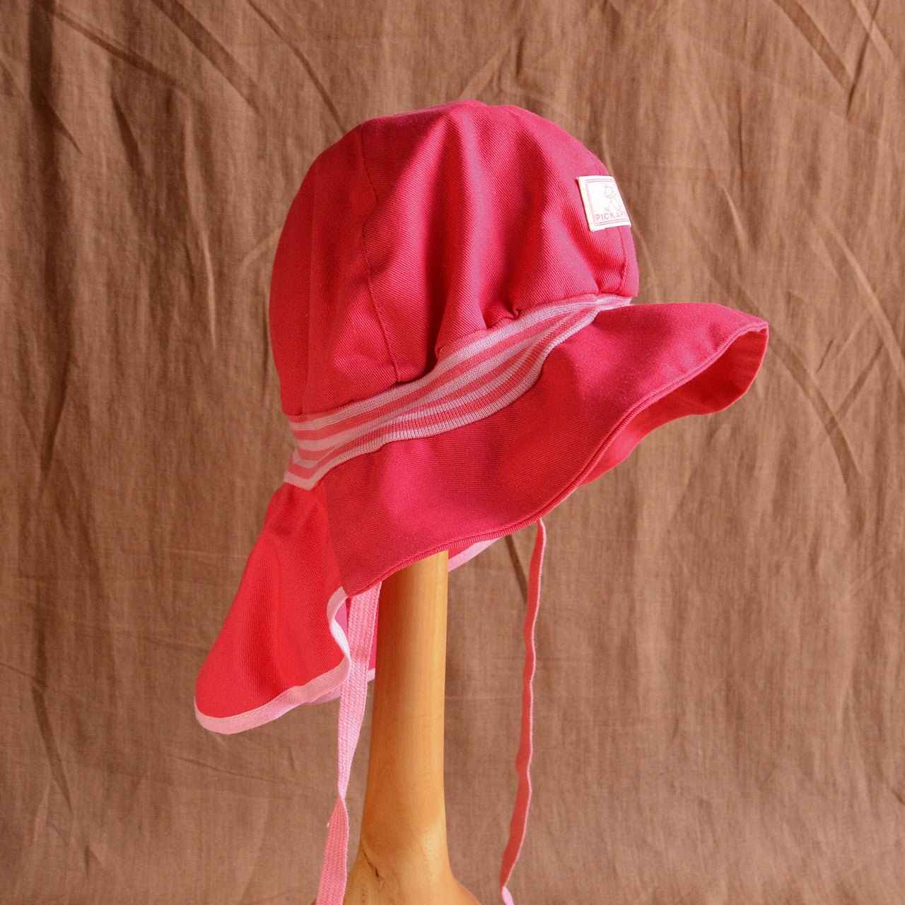 Firefighter UV Sun Hat in 100% Organic Cotton - Stripes (6-12m) *Last ones