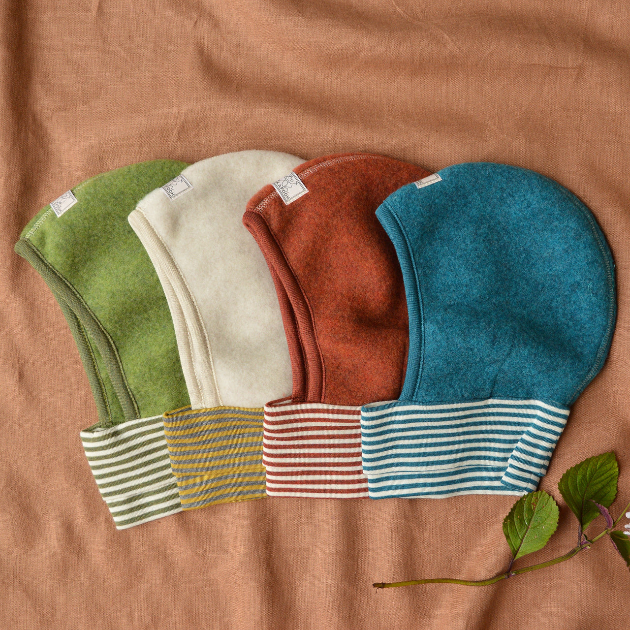 Baby Wool Fleece Balaclava with Stripy Neck Warmer (3m-6y+)