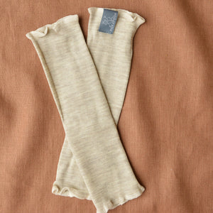 Baby Legwarmers in Organic Wool/Silk - Natural (newborn-6m+)