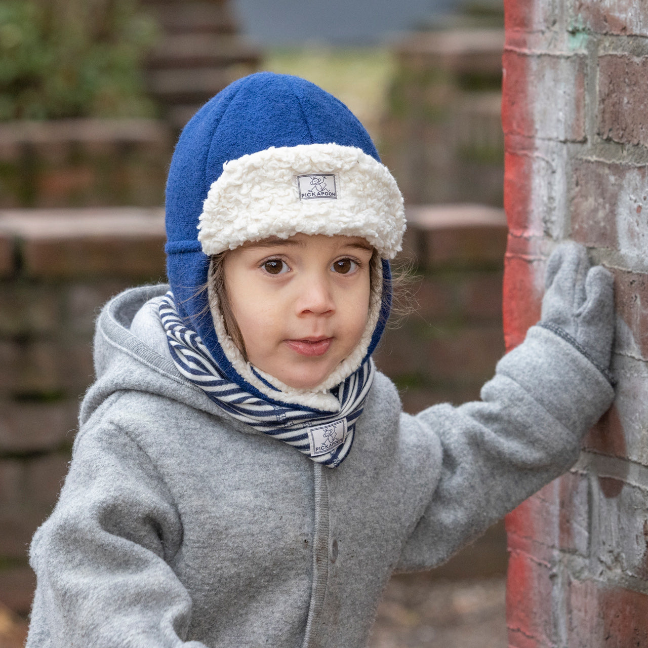 Fynn Organic Boiled Wool Lumberjack Hat with Teddy Lining (1-10y)