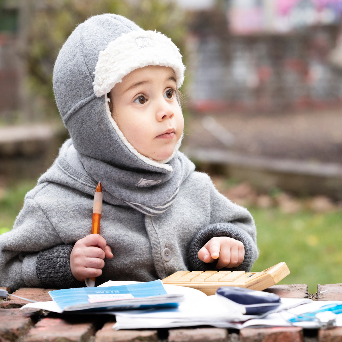 Fynn Organic Boiled Wool Lumberjack Hat with Teddy Lining (1-10y)