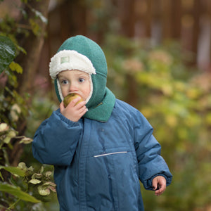 Fynn Organic Boiled Wool Lumberjack Hat with Teddy Lining (1-10y)