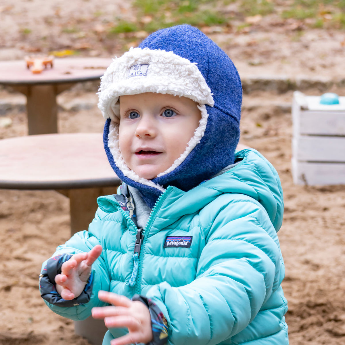 Fynn Organic Boiled Wool Lumberjack Hat with Teddy Lining (1-10y)