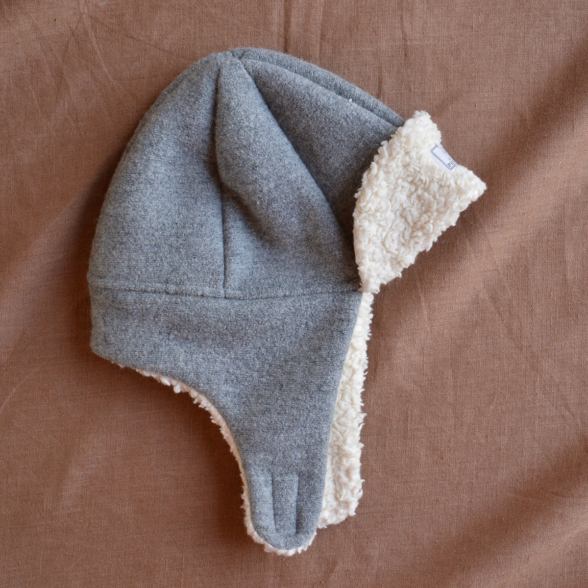 Fynn Organic Boiled Wool Lumberjack Hat with Teddy Lining (1-10y)