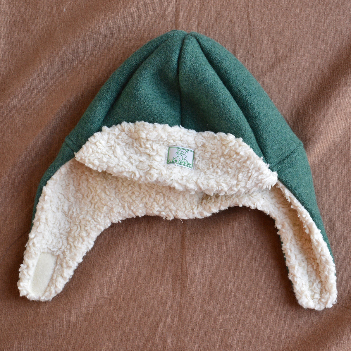 Fynn Organic Boiled Wool Lumberjack Hat with Teddy Lining (1-10y)